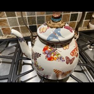 MacKenzie Childs butterfly garden teapot, retired